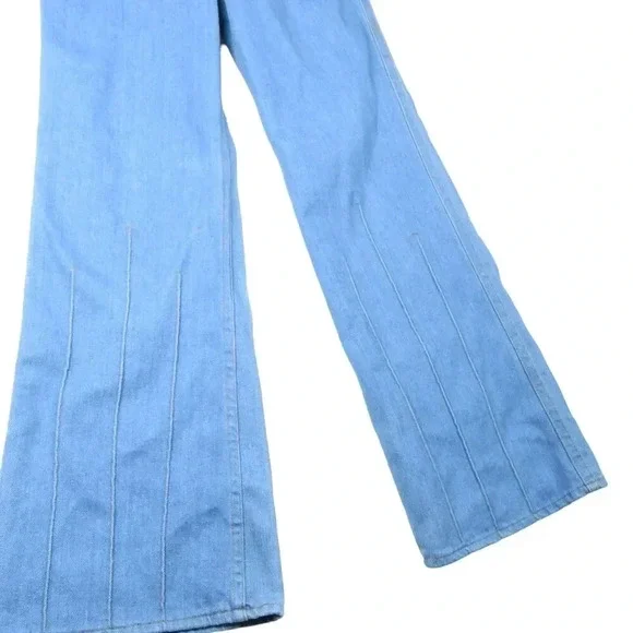 Vintage 70s Big E Levis Barnstormer Bellbottoms Pintuck Flare Denim Jeans22 in